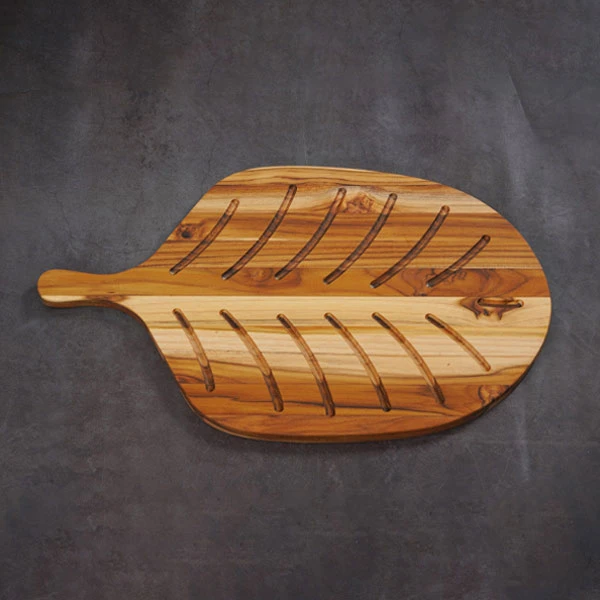 Thớt gỗ Teak hình chiếc lá