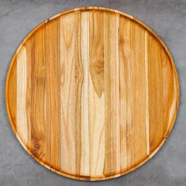 Khay gỗ Teak hình tròn