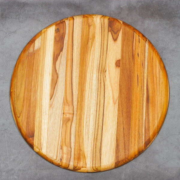 Khay gỗ Teak hình tròn