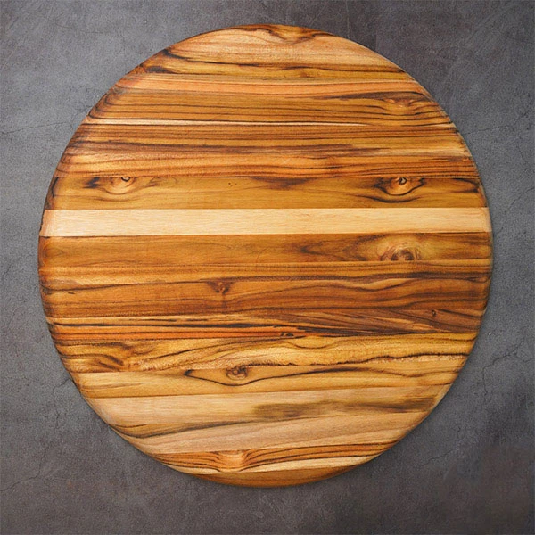 Khay gỗ Teak hình tròn
