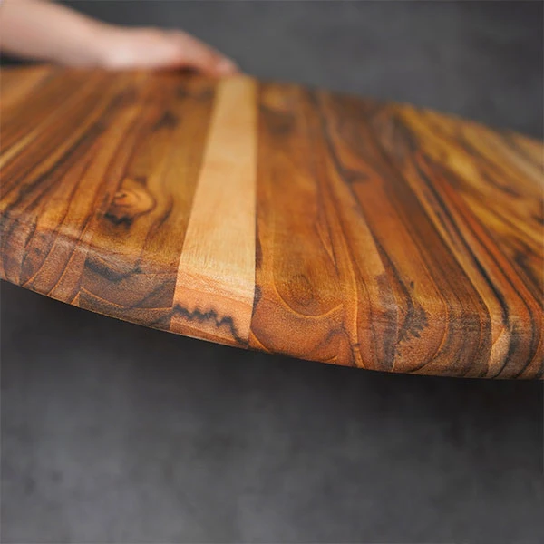 Khay gỗ Teak hình tròn