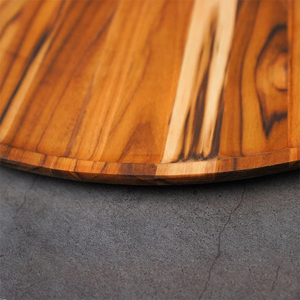 Khay gỗ Teak hình tròn