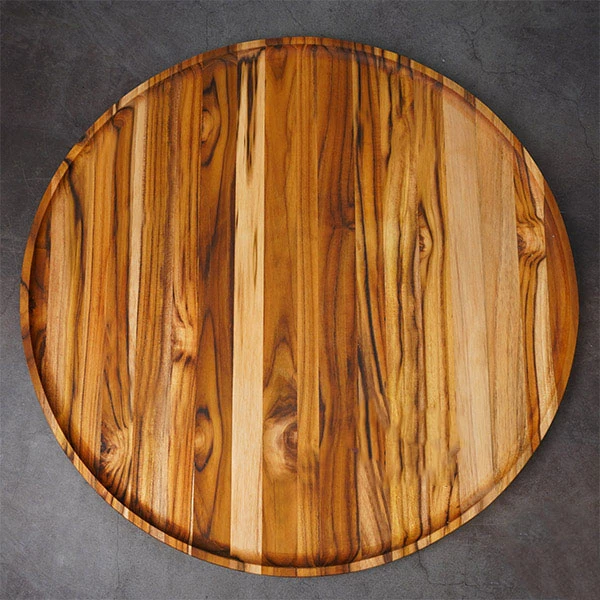 Khay gỗ Teak hình tròn