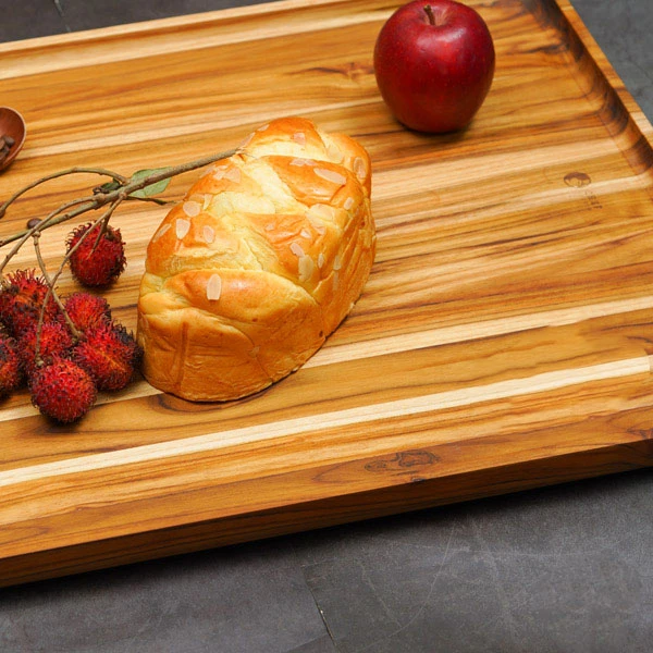 Khay gỗ Teak hình chữ nhật