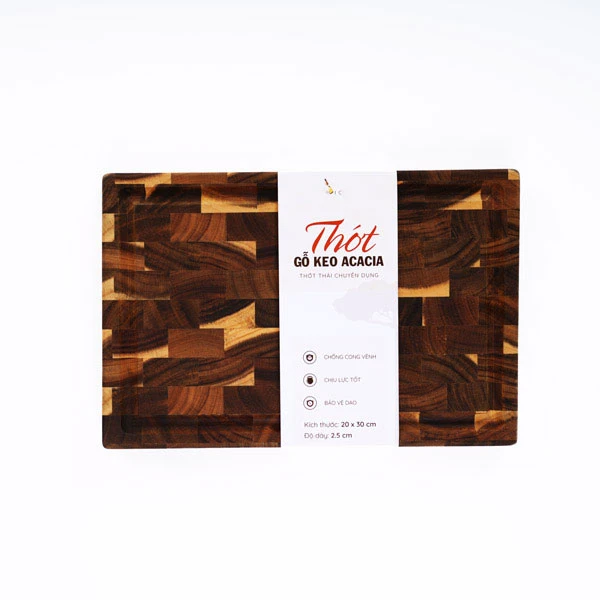 Thớt gỗ keo (Acacia) chữ nhật