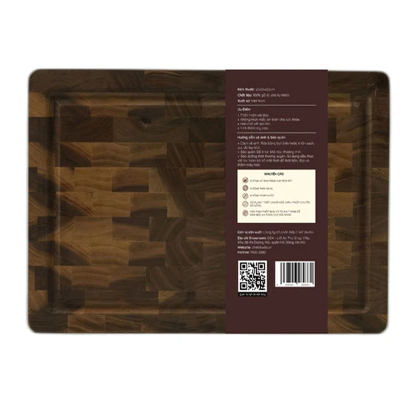 Thớt gỗ óc chó Walnut size