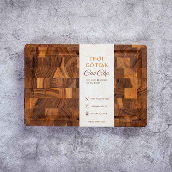 Thớt gỗ Teak hình chữ nhật