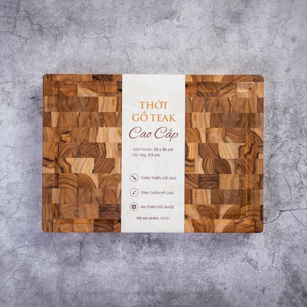 Thớt gỗ Teak hình chữ nhật