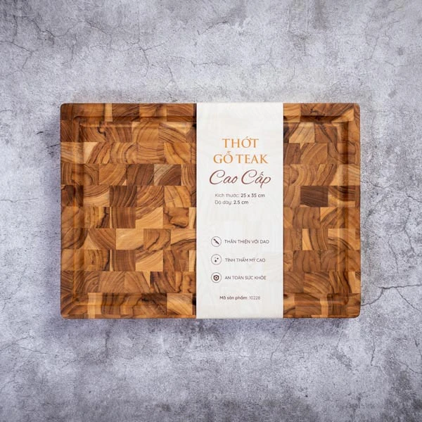 Thớt gỗ Teak hình chữ nhật