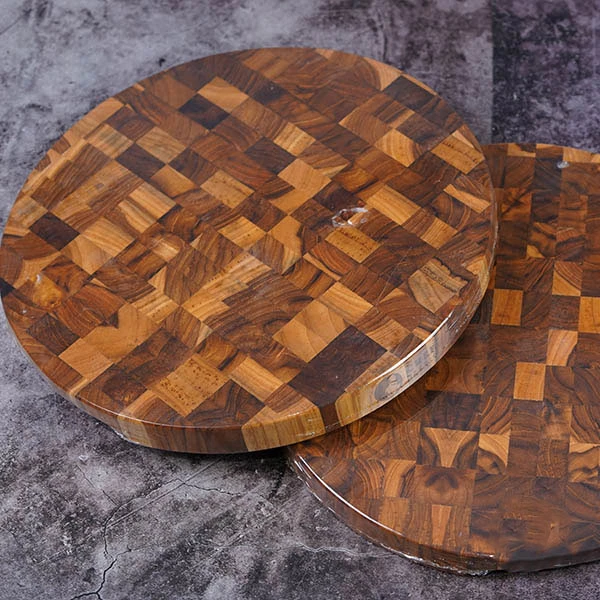 Thớt gỗ Teak hình tròn