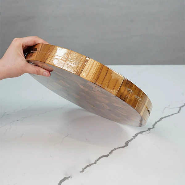 Thớt gỗ Teak hình tròn