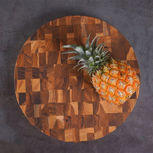 Thớt gỗ Teak hình tròn