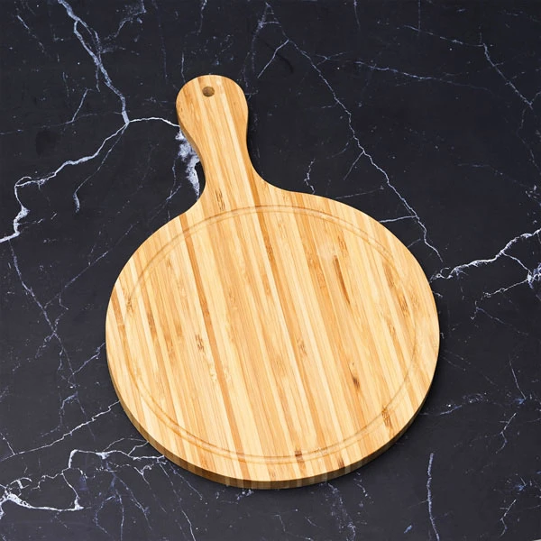 Thớt tre hình tròn có tay cầm