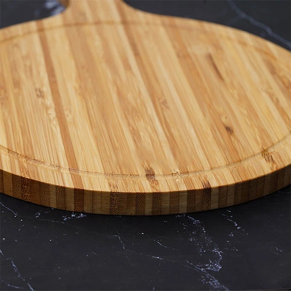 Thớt tre hình tròn có tay cầm