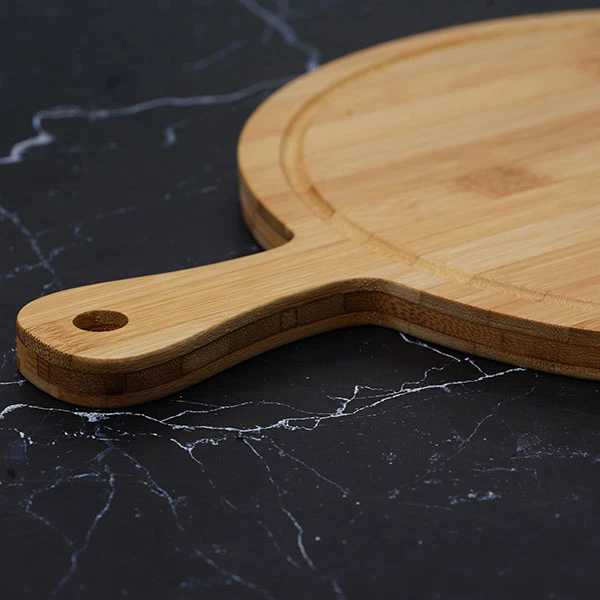 Thớt tre hình tròn có tay cầm