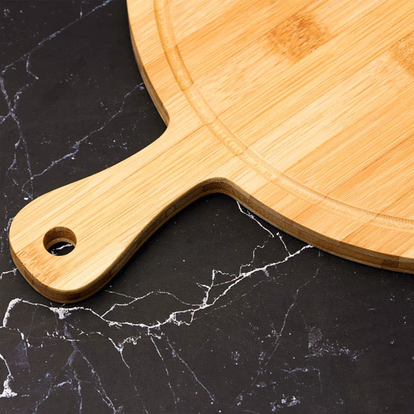 Thớt tre hình tròn có tay cầm