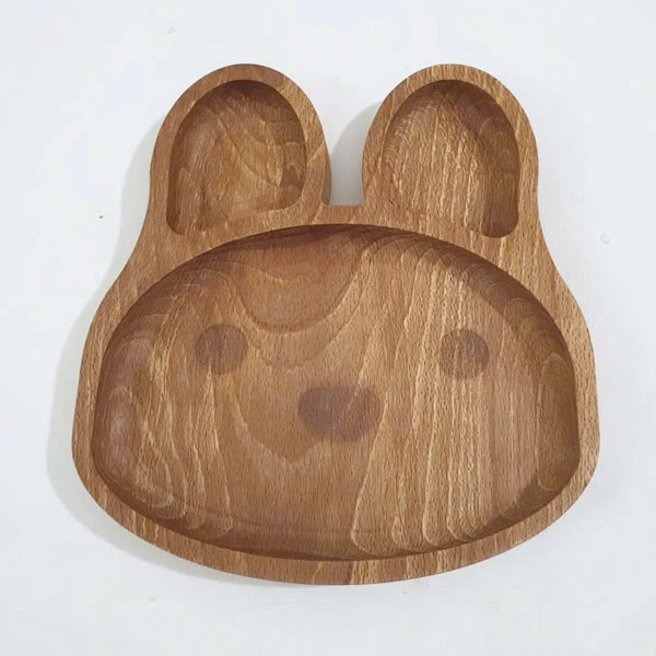 Khay gỗ ăn dặm hình thỏ
