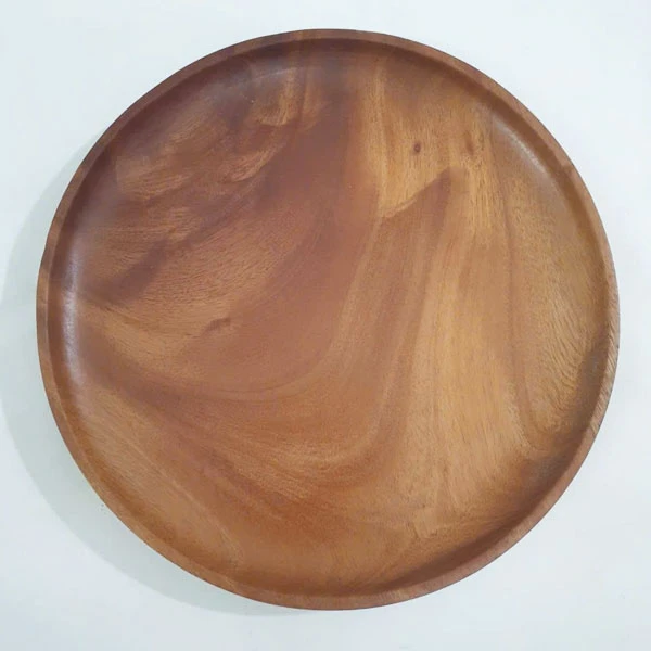 Khay gỗ tròn decor