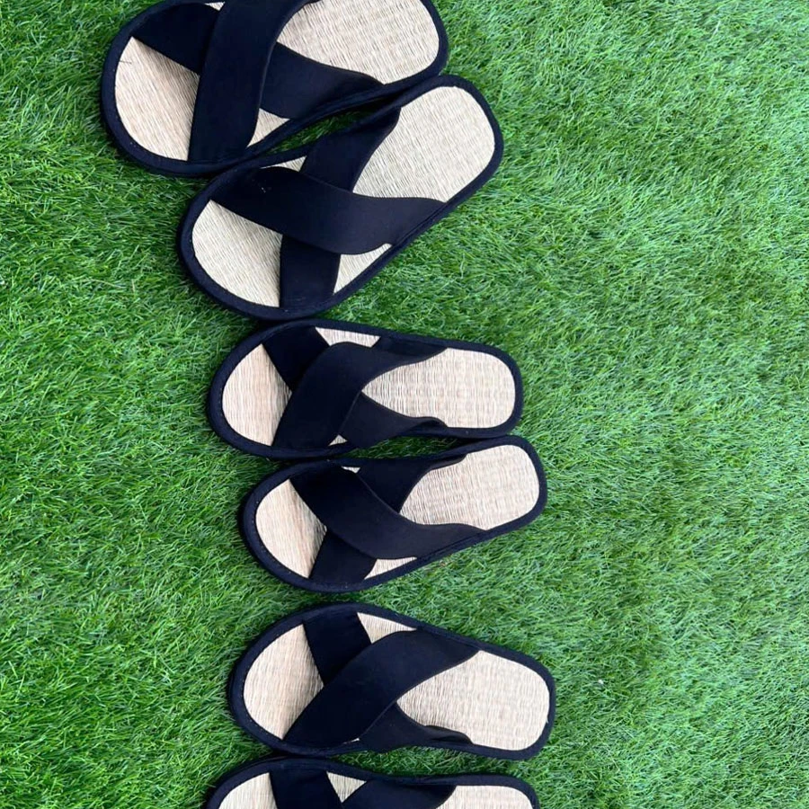 Dép cói quai chéo nhiều màu